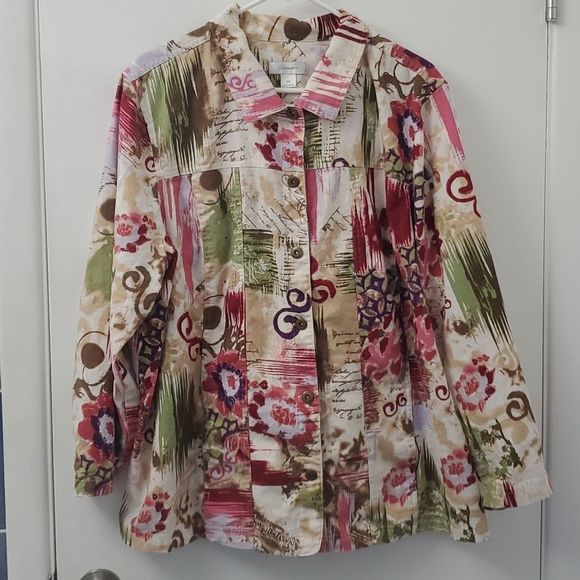 CJ BANKS MULTI-TONE Jacket Size 3X - Picture 1 of 5